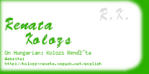 renata kolozs business card